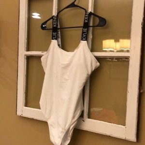 Kendall + Kylie White XL One Piece Bathing Suit Brand New with Tags